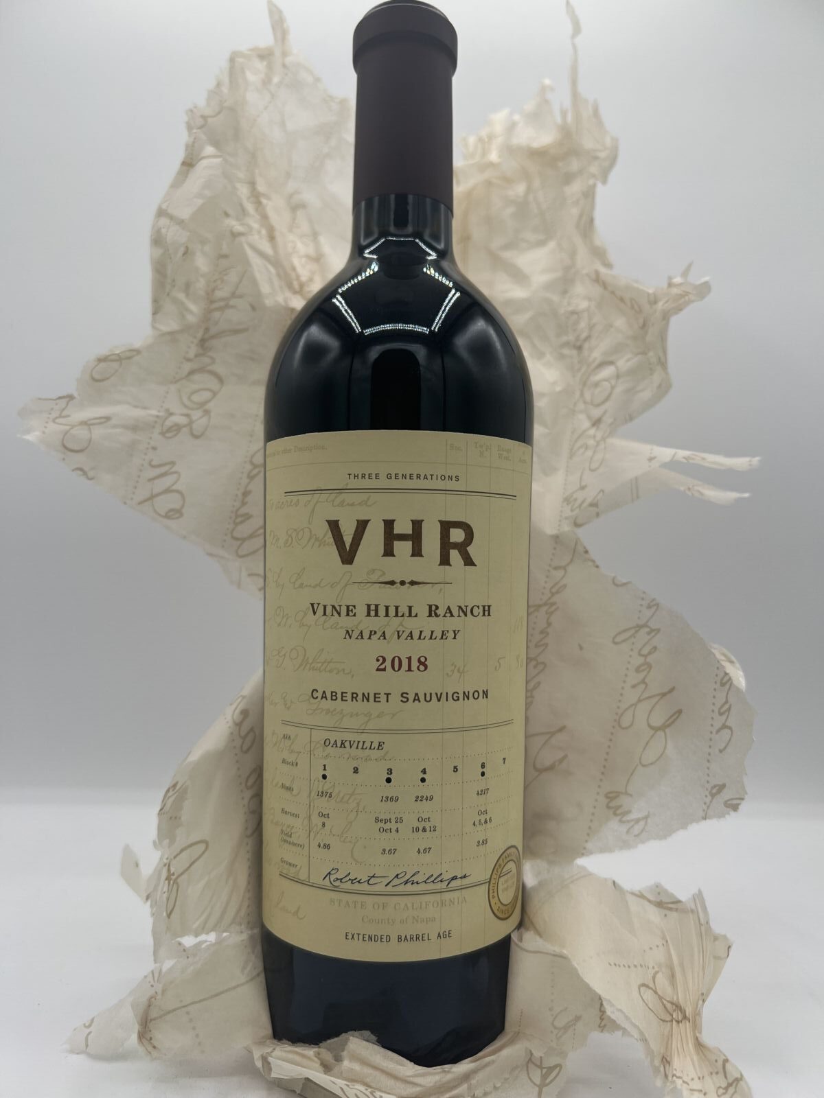 2018 Vine Hill Ranch VHR Cabernet Sauvignon Extended Barrel Age